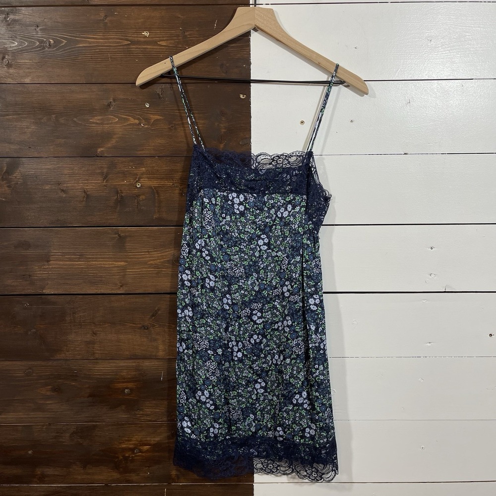 NWT Aerie Mini Slip On Floral Dress Size XS Lace Y2K Style